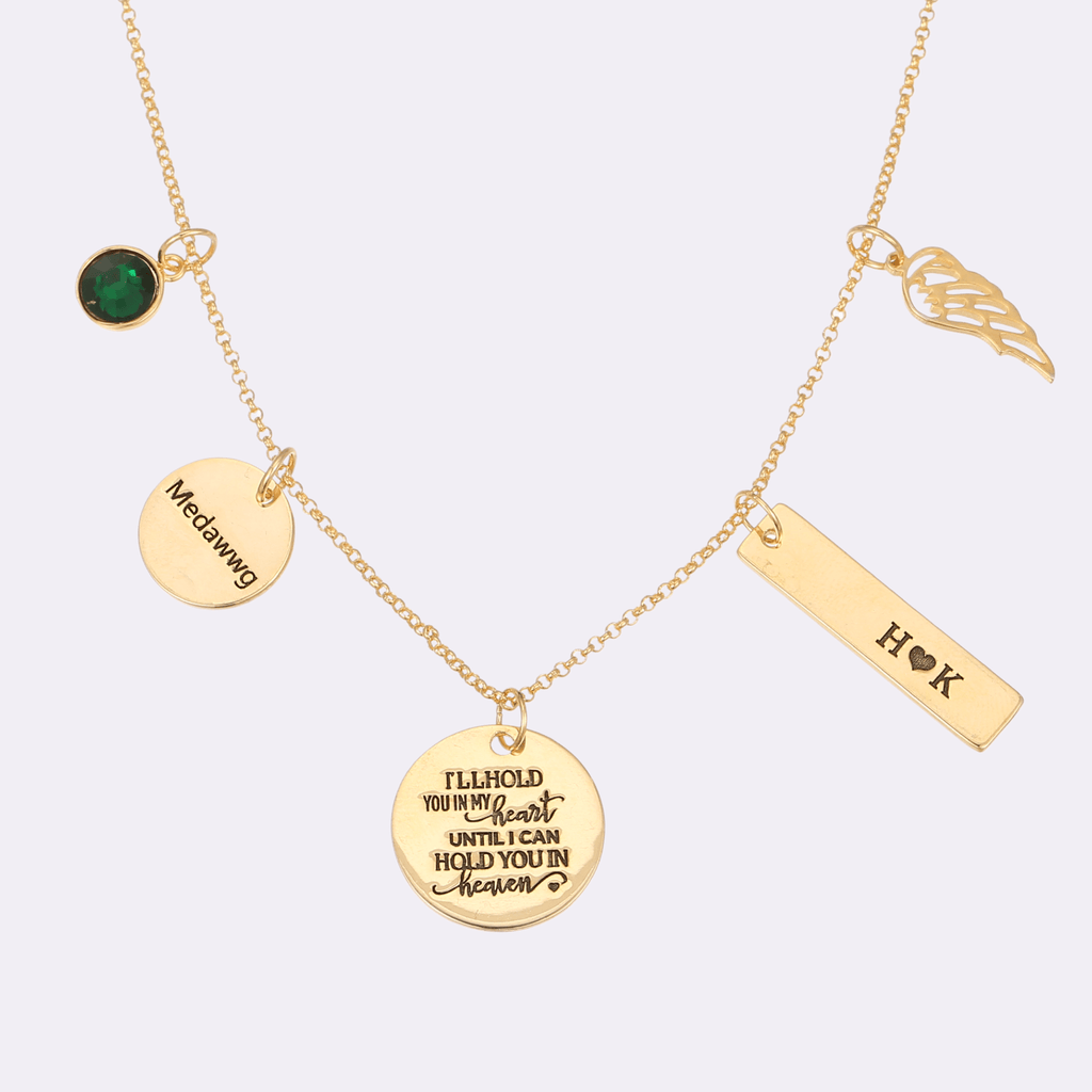 925 Sterling Silver Memorial Necklace - Ornaments Co - 18K Gold Plated