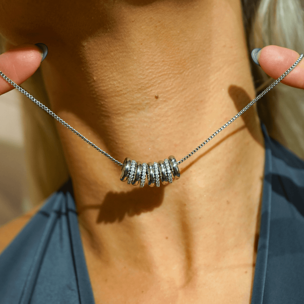 Personalized Engraved Family Name Disc Necklace - Ornaments Co - 18K Gold Plated